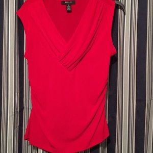 Never worn, Red sleeveless blouse